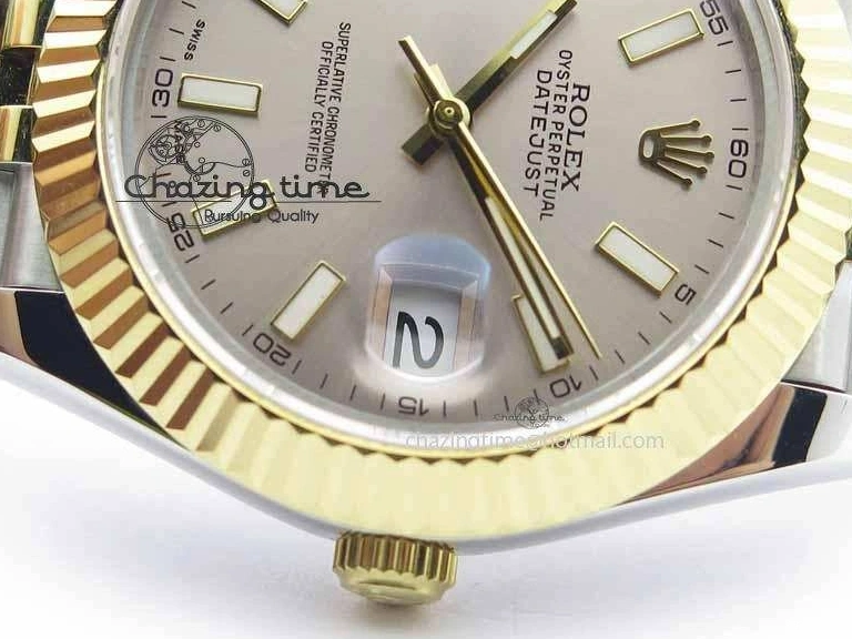 1222 Sleek DateJust II 41mm SS YG BP Maker Best Edition Silver Dial On Jubilee Bracelet A 3675